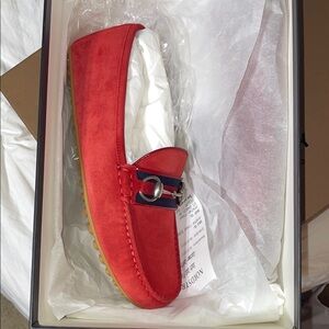 Gucci Red Loafers with Textured Sole